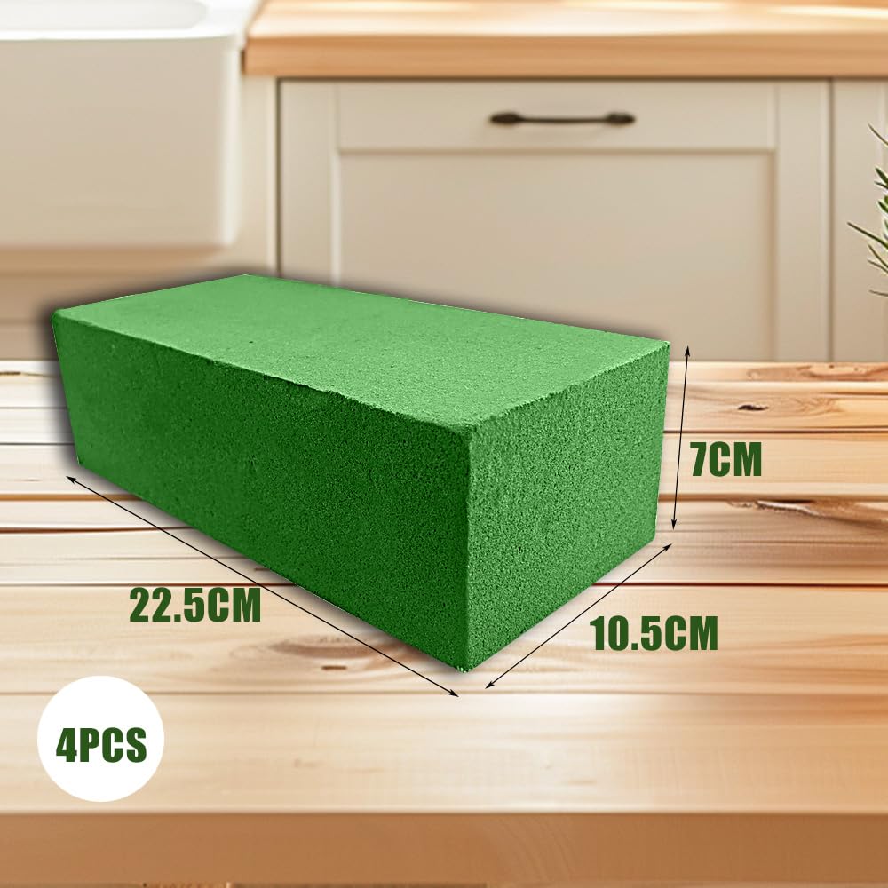 JINGHANGER 4 Pezzi Spugna per Fiori Canne in Schiuma per composizioni Floreali Tubo in Schiuma per Modellismo Forniture per Arti e Mestieri Fai-da -Te Bianco 40x5 cm