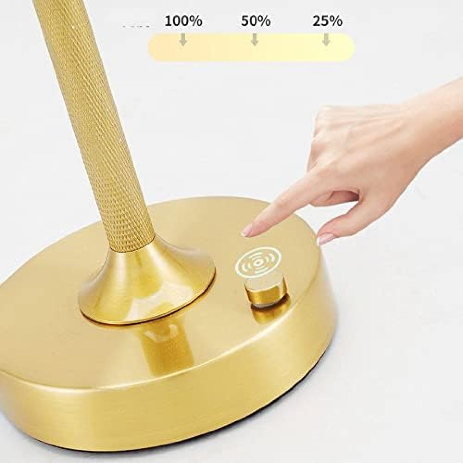 Ładowalna Lampa Stołowa Typu C Bezprzewodowa Głowica Obrotowa 180 ° 3 Tryby Kolorów Dotykowa Lampa Biurkowa LED Metalowa Przenośna Lampka Biurkowa Z Bezstopniowym Ściemnianiem Lampka Stołowa Lampk