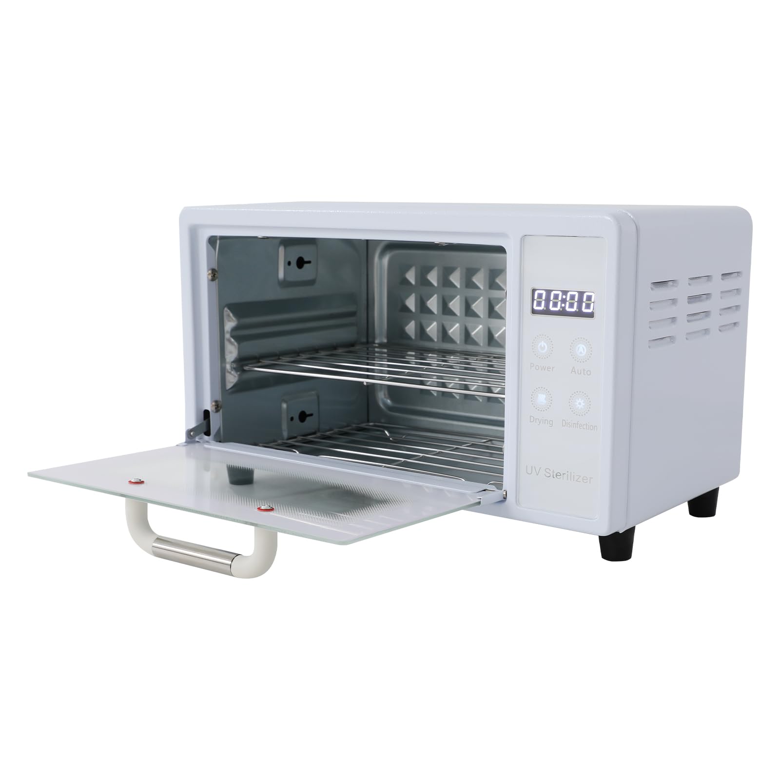Sterylizator UV 2 w 1 i sterylizator na gorące powietrze 75℃, 10 l, urządzenie do dezynfekcji z regulowaną półką, do dezynfekcji, gabinetu, sterylizacji UV, do studia paznokci, manicure, kosmetyków