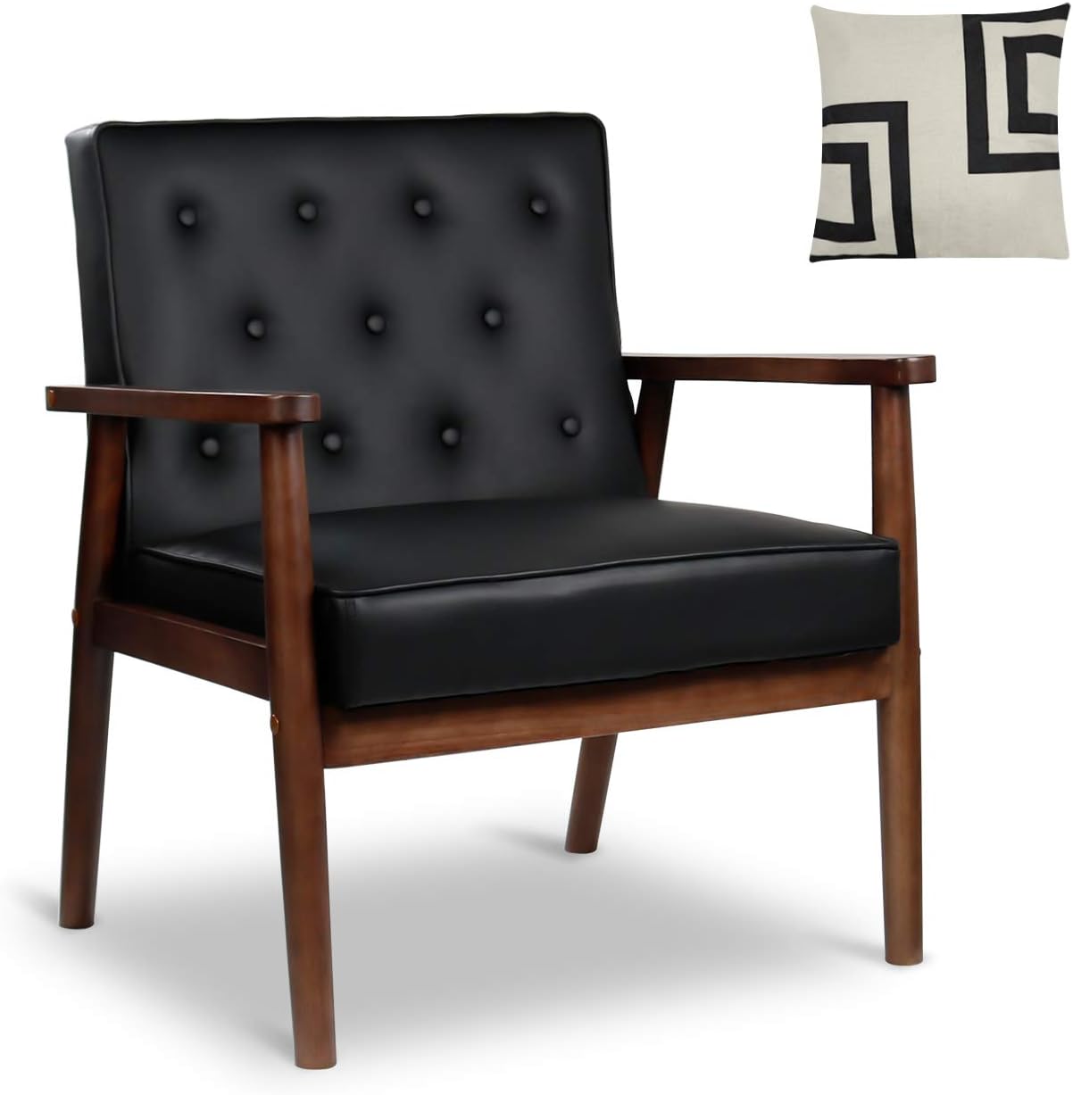 Buy Mid Century Retro Modern Accent Chair Wooden Arm Upholstered Tufted Back Lounge Chairs Seat Size 244 183 Deep Online In Indonesia B07mv2z4sh Buy Mid Century Retro Modern Accent Chair Wooden Arm Upholstered Tufted Back Lounge Chairs Seat Size 244 183 Deep Online In Indonesia B07mv2z4sh