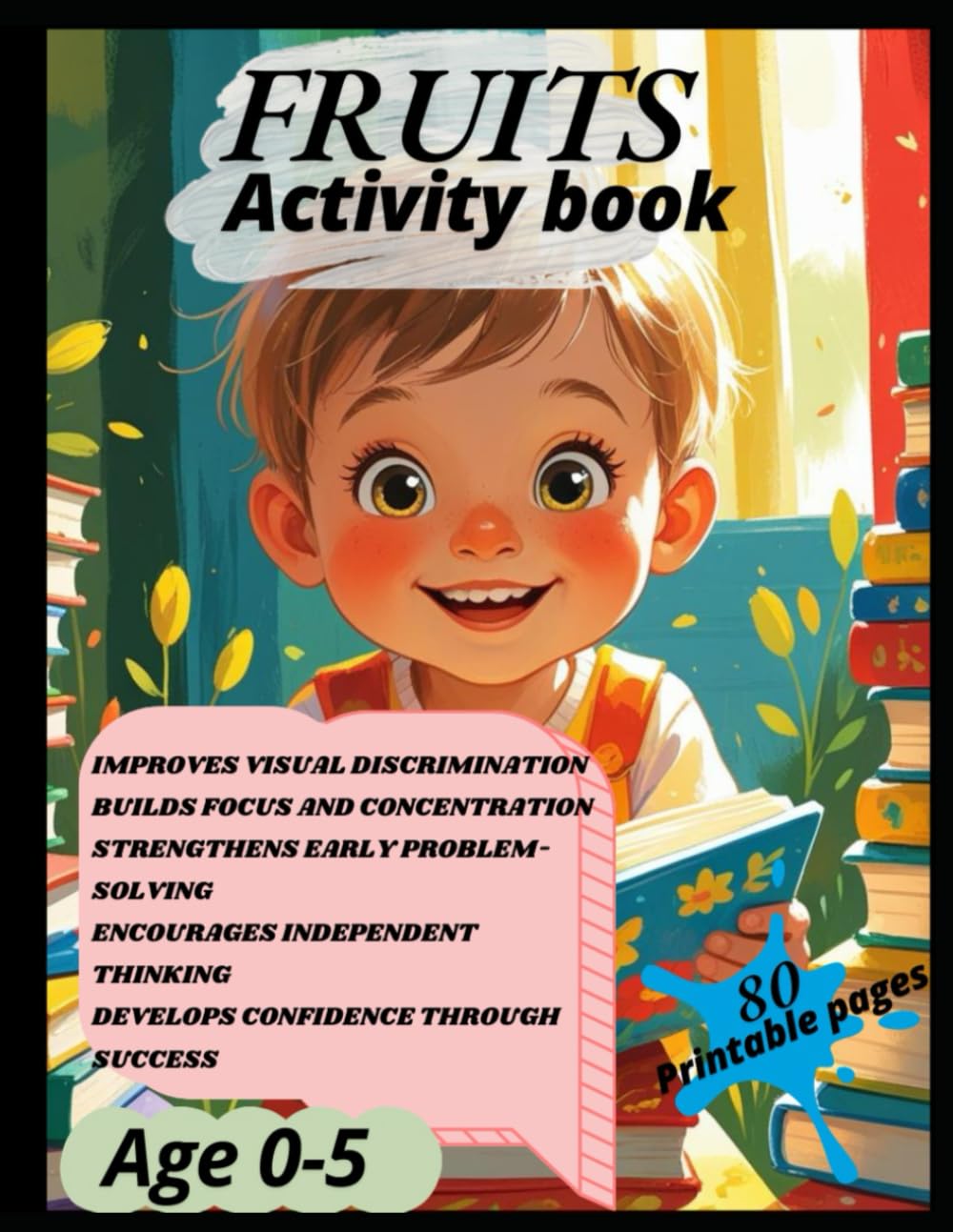 Fruits activity book for toddlers (Kids activity book)