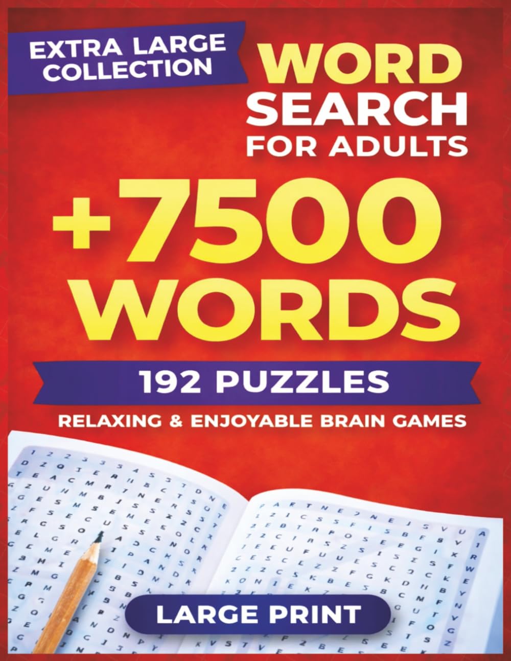 Large Print Word Search for Adults: 192 Puzzles with 7,500+ Words | Enjoyable Brain Games