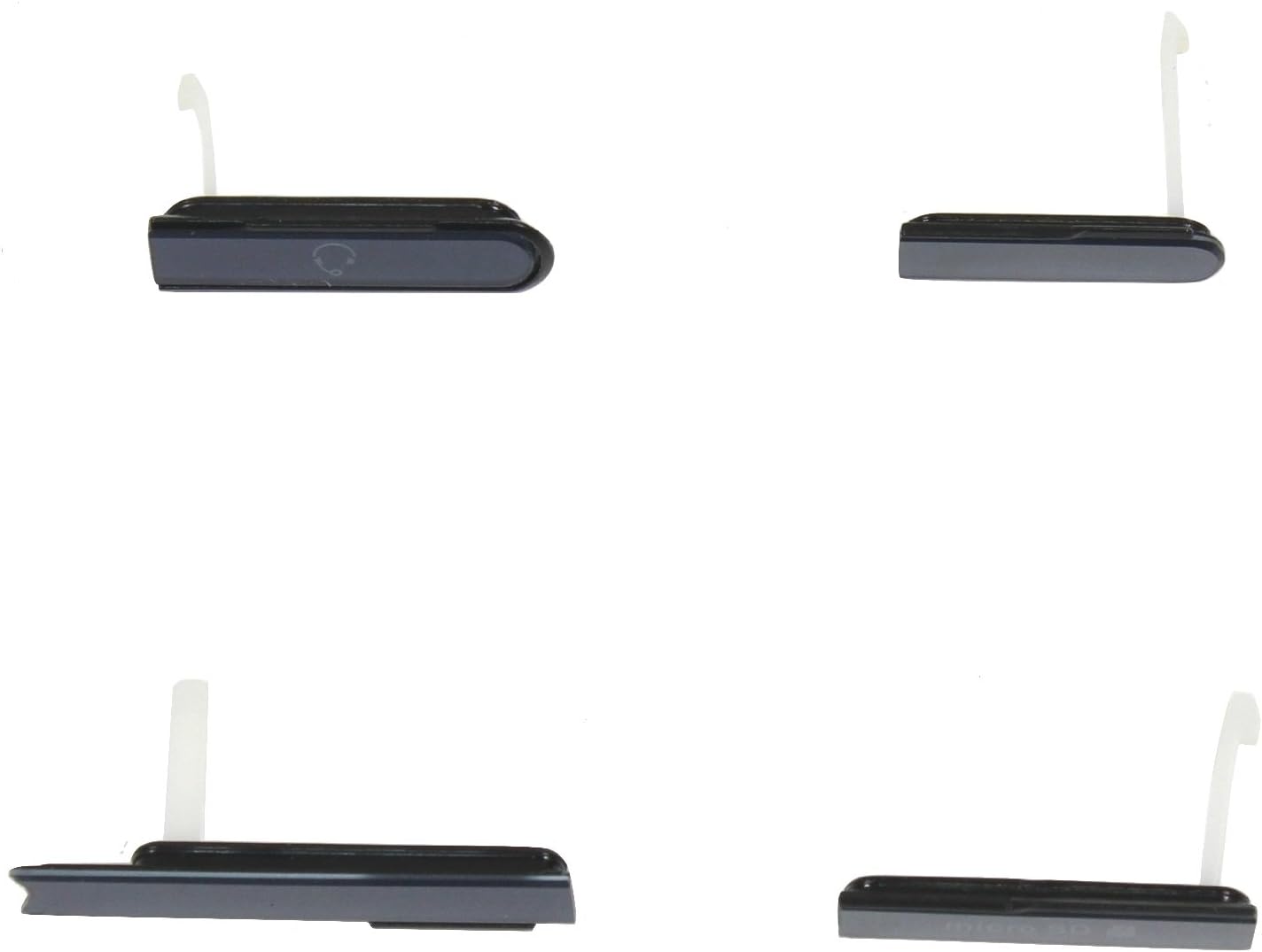 RBC Sim & Micro SD Card / USB Charging Port Cover For Sony Xperia Z L36h C6602 C6603 - Black