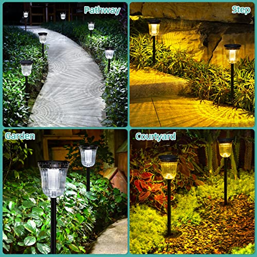 Ortope Solar Pathway Outdoor Lights 6Pack,200 Lumen Solar Garden Lights Lanterns,12Hrs Long Last Solar Landscape Path Yard Lights,Solar Driveway Walkway Sidewalk Lights Lantern Lamp For Patio Lawn #TOP6