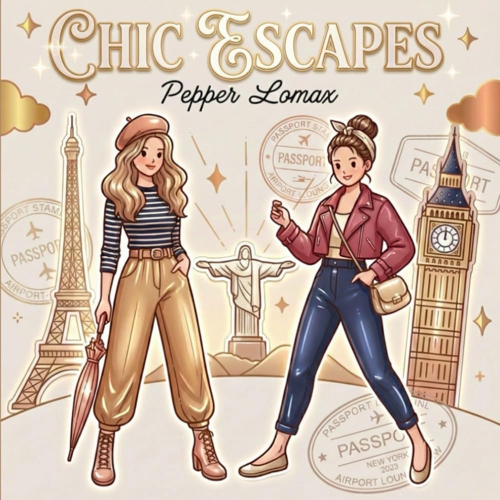 CHIC ESCAPES: Fashion Coloring Book for Adults & Teens: Featuring Trendy Travel Outfits and Iconic Landmarks