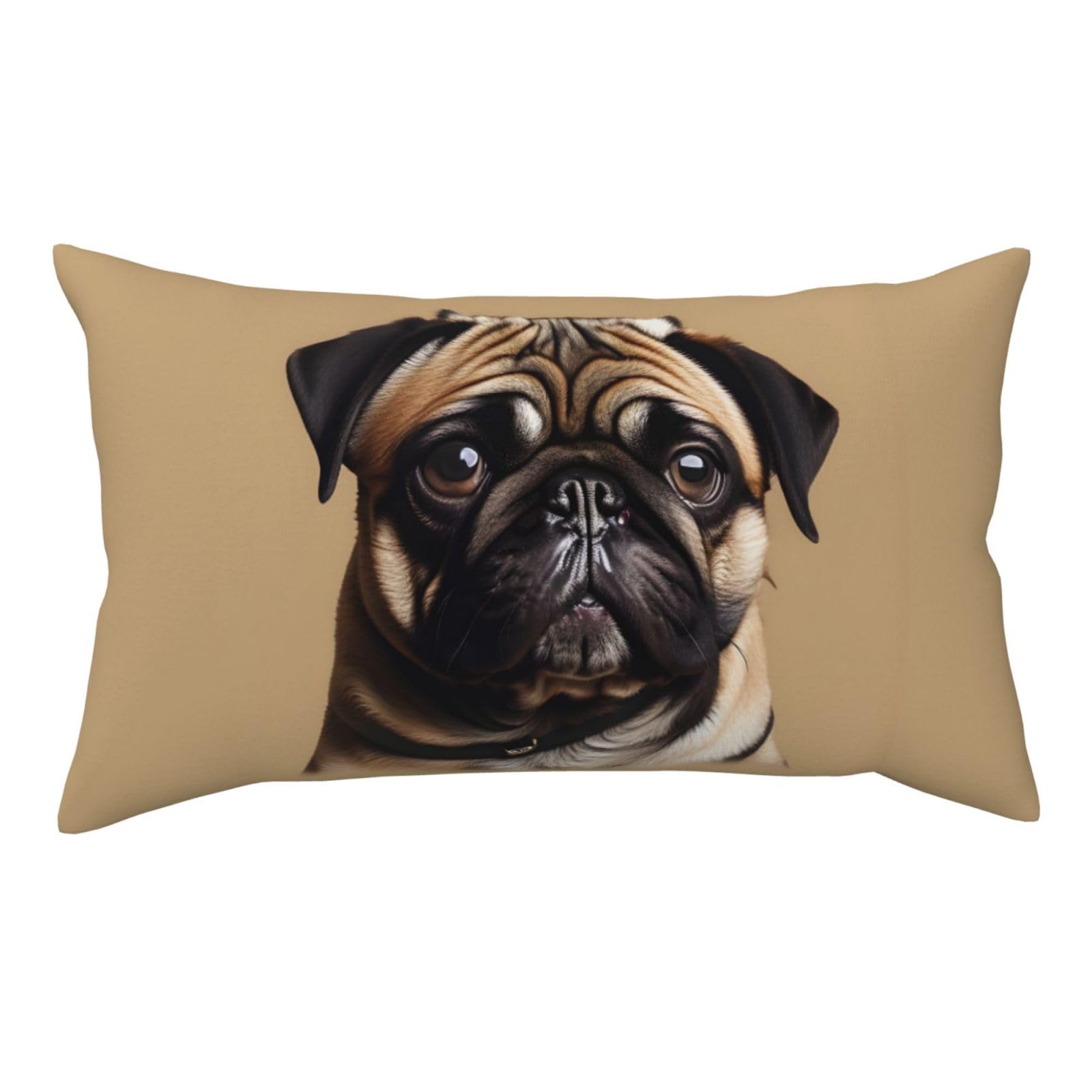 Pug Dogs Double Sided Fluffy Pillow Cover 20x36 Printed Soft Plush Decorative Case for Sofa Living Room