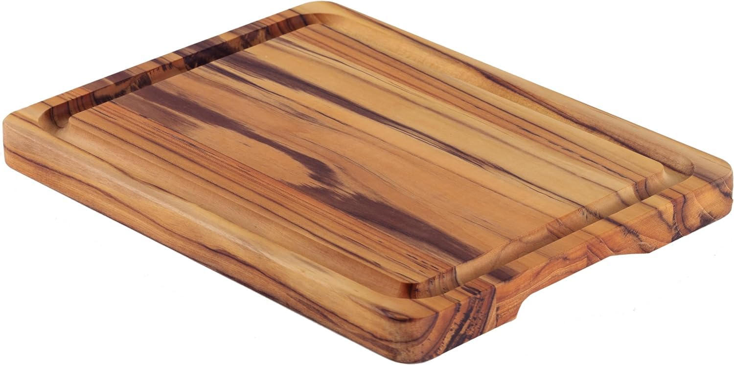 Tramontina Tabla de Madera Teca certificada para Presentación y Corte Churrasco Premium 40 x 30 cm