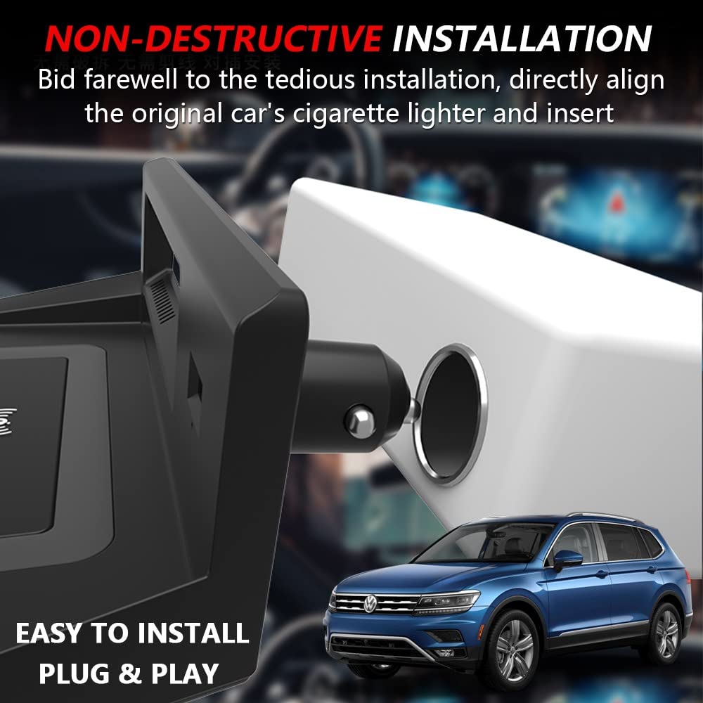 Caricatore Wireless Auto per VW Tiguan 2018 2019 2020 2021, 15W Qi Rapida Ricarica Telefono per Volkswagen Tiguan Console Centrale Pannello Accessori, Regalo per i Possessori di VW Tiguan