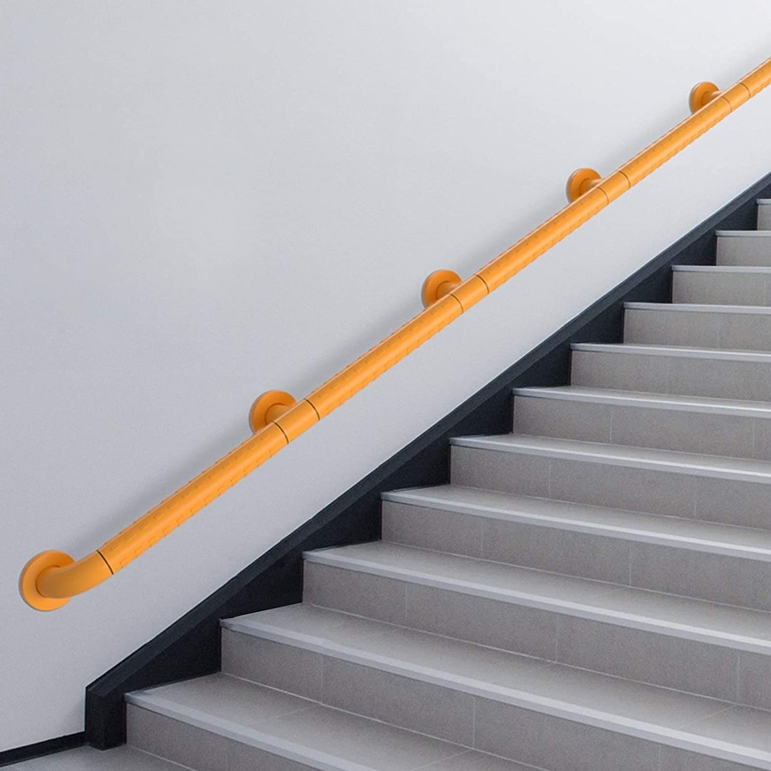 CMBSSTFC Kit per Scale in Acciaio Inossidabile per gradini Interni ed Esterni - Ringhiera a Parete Lunga 100 cm con Maniglia per maniglione da Bagno