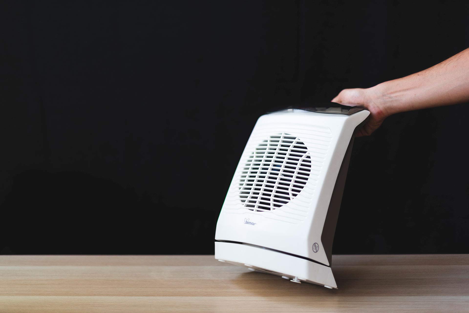 bimar HF201 Termoventilatore Elettrico Portatile, Bagno, stufetta elettrica Basso consumo, Scaldino, Timer 24h, Aria Calda, Silenzioso, Riscaldamento Ambiente, Tripla Sicurezza