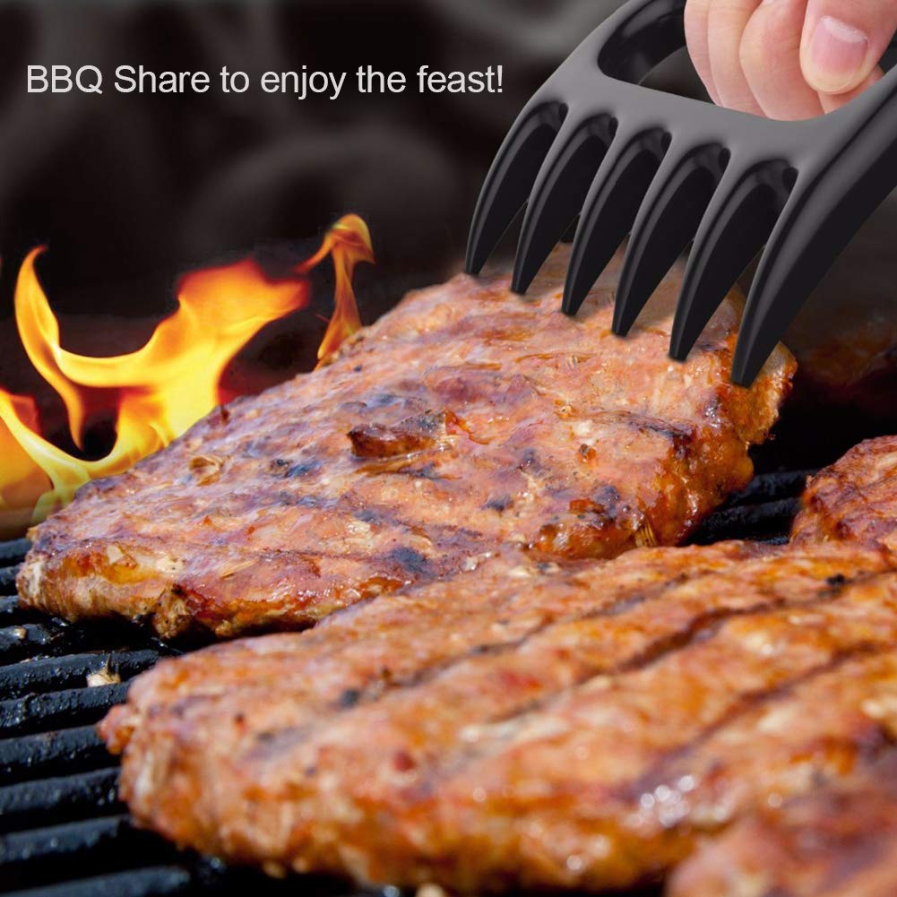 Original Meat Shredder Claws for BBQ – Heat-Resistant Nylon, Ultra-Sharp Blades, Easily Shred, Lift & Handle Pulled Chicken, Beef – Heavy-Duty Barbecue Tool – Black