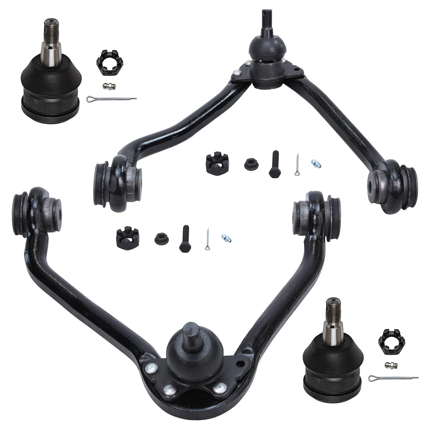 Detroit Axle - 4pc Front End Control Arms Kit for C1500 C2500 Suburban