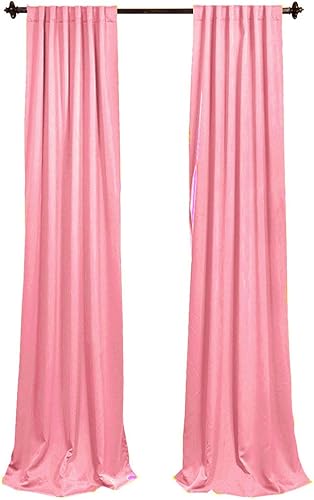 LA Linen paquete de dos telones de popelina con poliéster de 96 pulgadas de alto x 58 pulgadas de ancho. Fabricado en Estados Unidos.