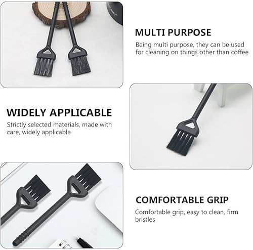 Miniatura 6 de OKUMEYR Cepillo de limpieza de peine para café, cafetera de café expreso, mini molinillo de café espresso, cepillo de limpieza de recortador,