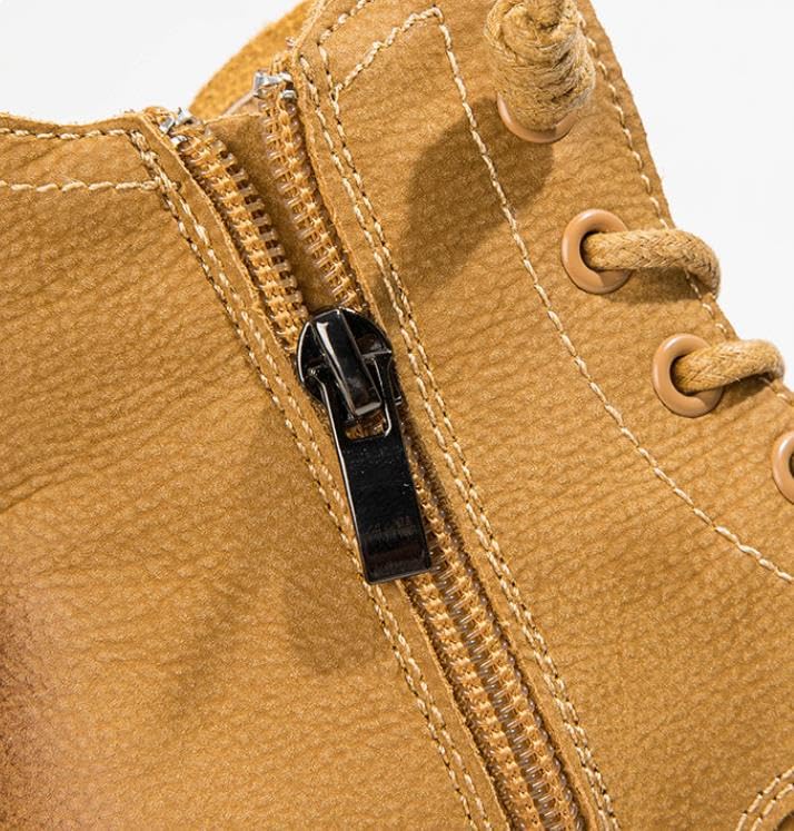 Unisex Girls/boys Natural leather Ankle Boots Comfort Non-Slip Boot Lace Up Outdoor Combat Boot(Toddler/Little Kid/Big Kid)3