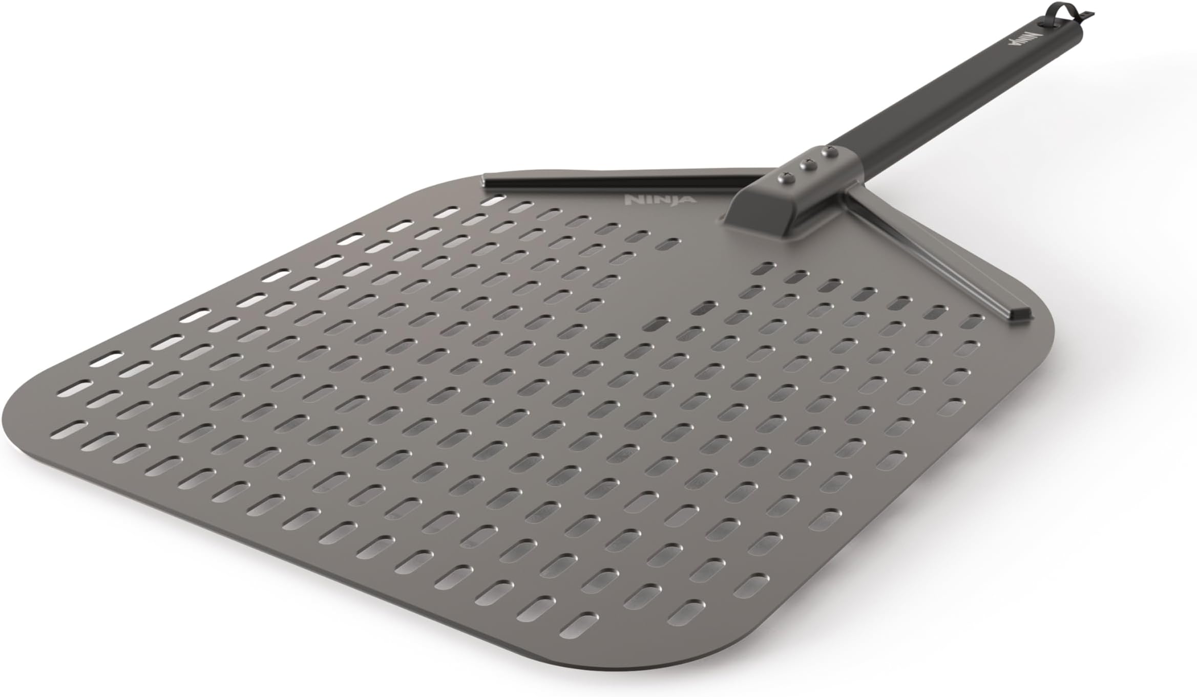 Ninja Woodfire Pizza Peel for Outdoor Oven OO101UK, Lightweight Perforated Pizza Peel, Rust-Resistant Pizza Paddle for 12" Pizzas, XSKOOVPZPLEUK, Black, Woodfire Outdoor Oven