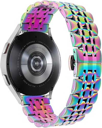 Miniatura 2 de DEALELE Correas compatibles con Galaxy Watch 66 Classic  55 ProGalaxy Watch 44 ClassicGalaxy 3 1.614 in, correa de repuesto de metal de acero