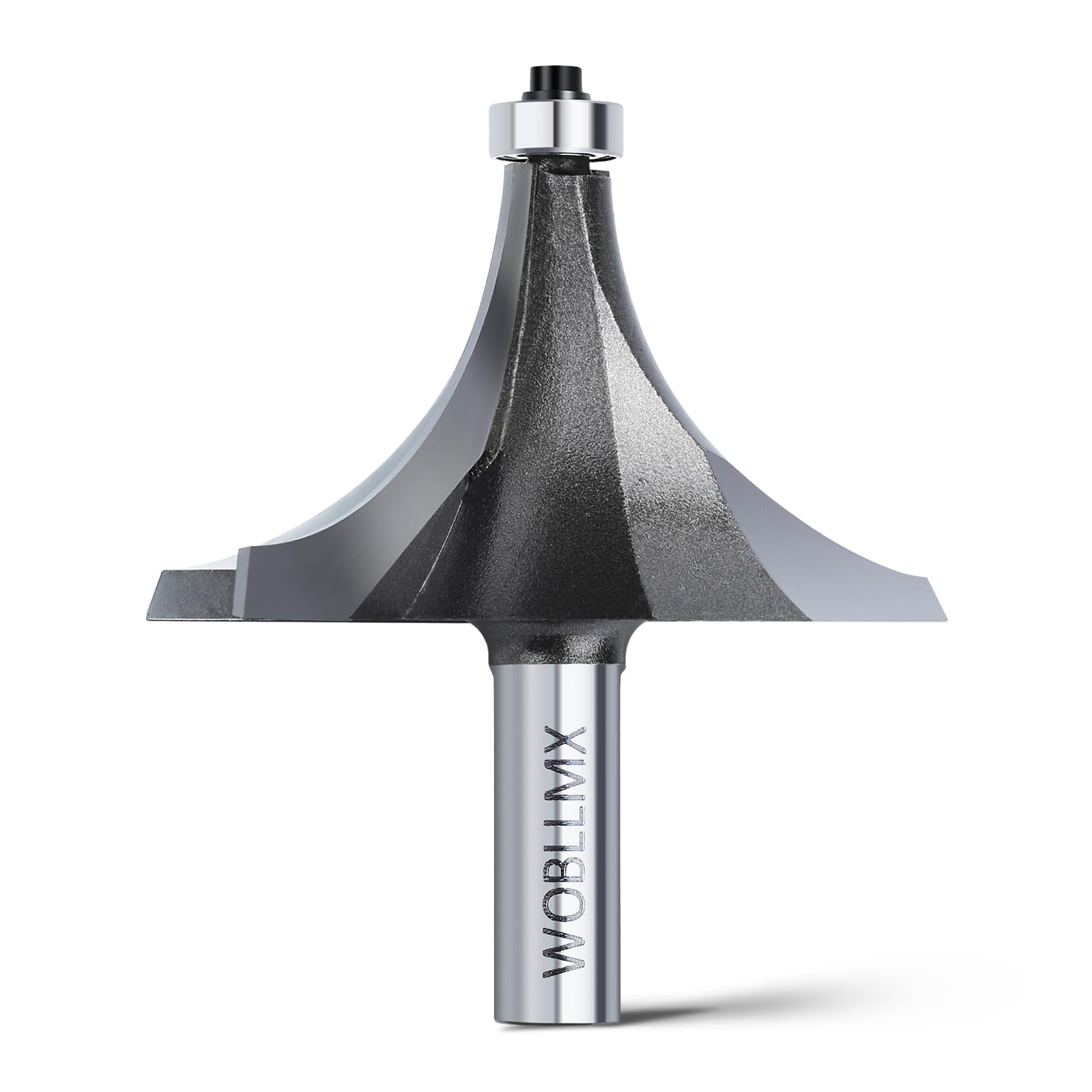 WOBLLMX 12 mm Shank Rounding Cutter, Radius 30 mm, with Ball Bearing Top Carbide Blade Handy Durable and Sharp for Woodworking DIY at Home
