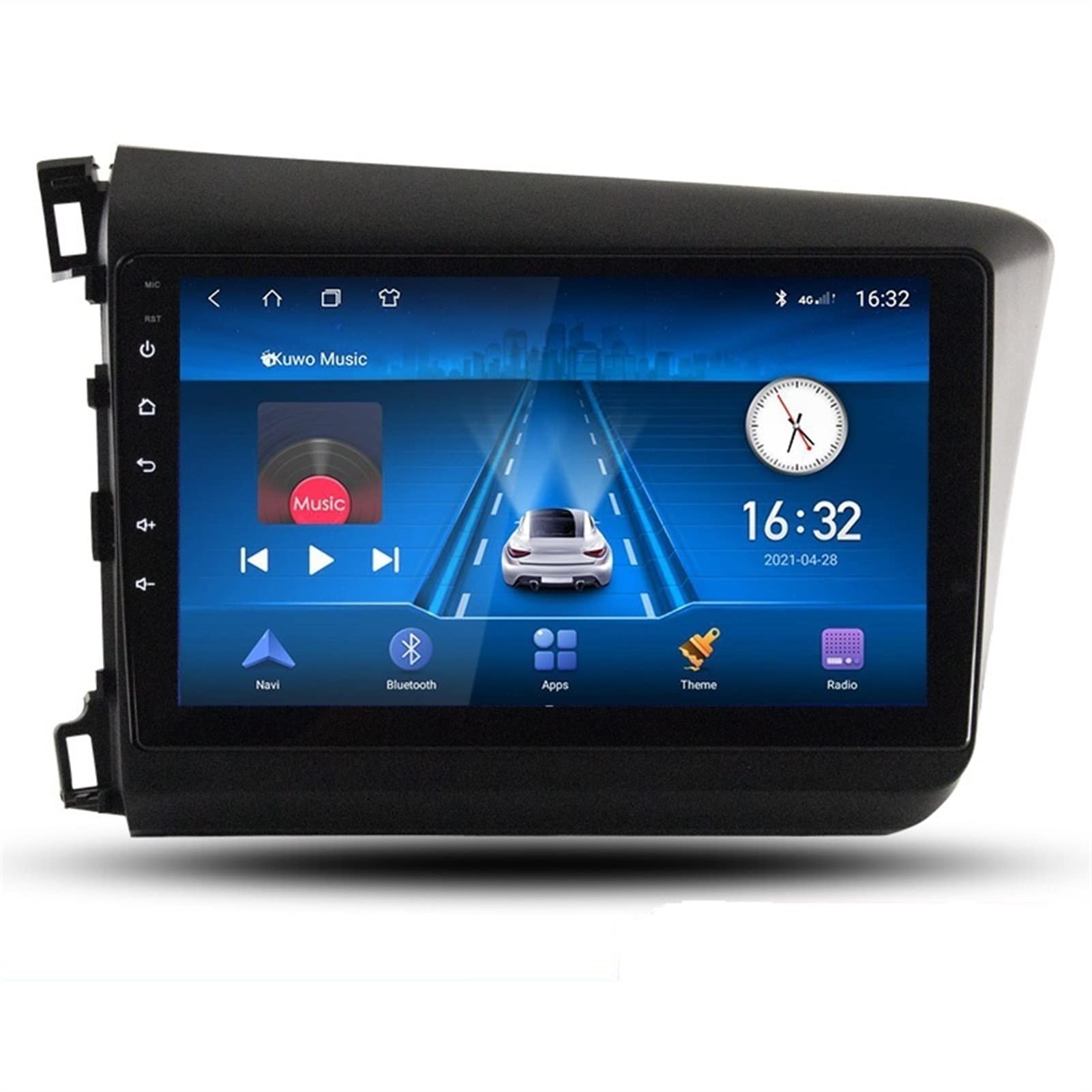 SFUO 4G WIFI DSP GPS Navigation Autoaudio Stereo 2 Din Car Radio NO DVD Android 10. 0 Car Multimedia Player Fit For CIVIC 2012-2015 (Color : 2GB 32GB WIFI 4G DSP)