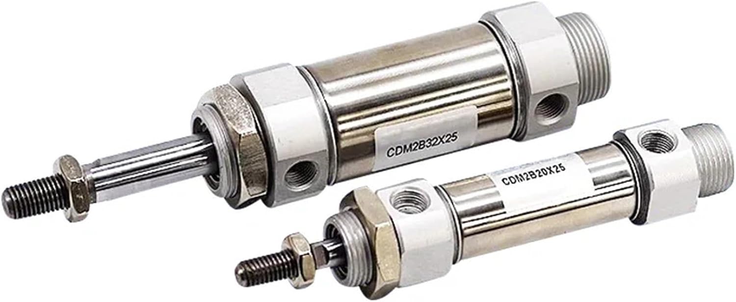 1pcs CDM2B16/20/25/32/40 Series Stainless Steel Magnetic Ring 25-300mm Stroke Double Acting Mini Pneumatic Air Cylinder(ST 100mm,Bore 20mm)