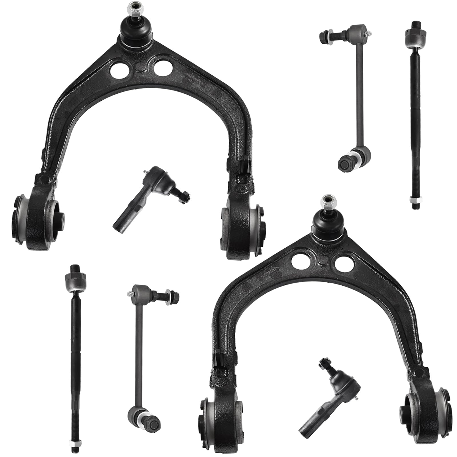 ( incomplete) ASTARPRO - 8pcs Front Suspension Kit Front Lower Control Arm with Ball Joint Assembly + Tie Rod End Inner and Outer + Sway Bar End Links Compatible with 2005-2010 Dodge Challenger Charger Magnum 300