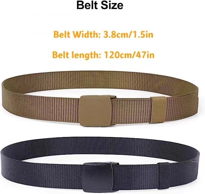 Fierce Military Nylon Style Belt,Tactical Belt, Riggers Belts for Men andWomen, 1.5Inch No Holes Quick Release Heavy Duty Tactical Belt for Men and Women Belt for Cargo Pants 3Pack - Image 5