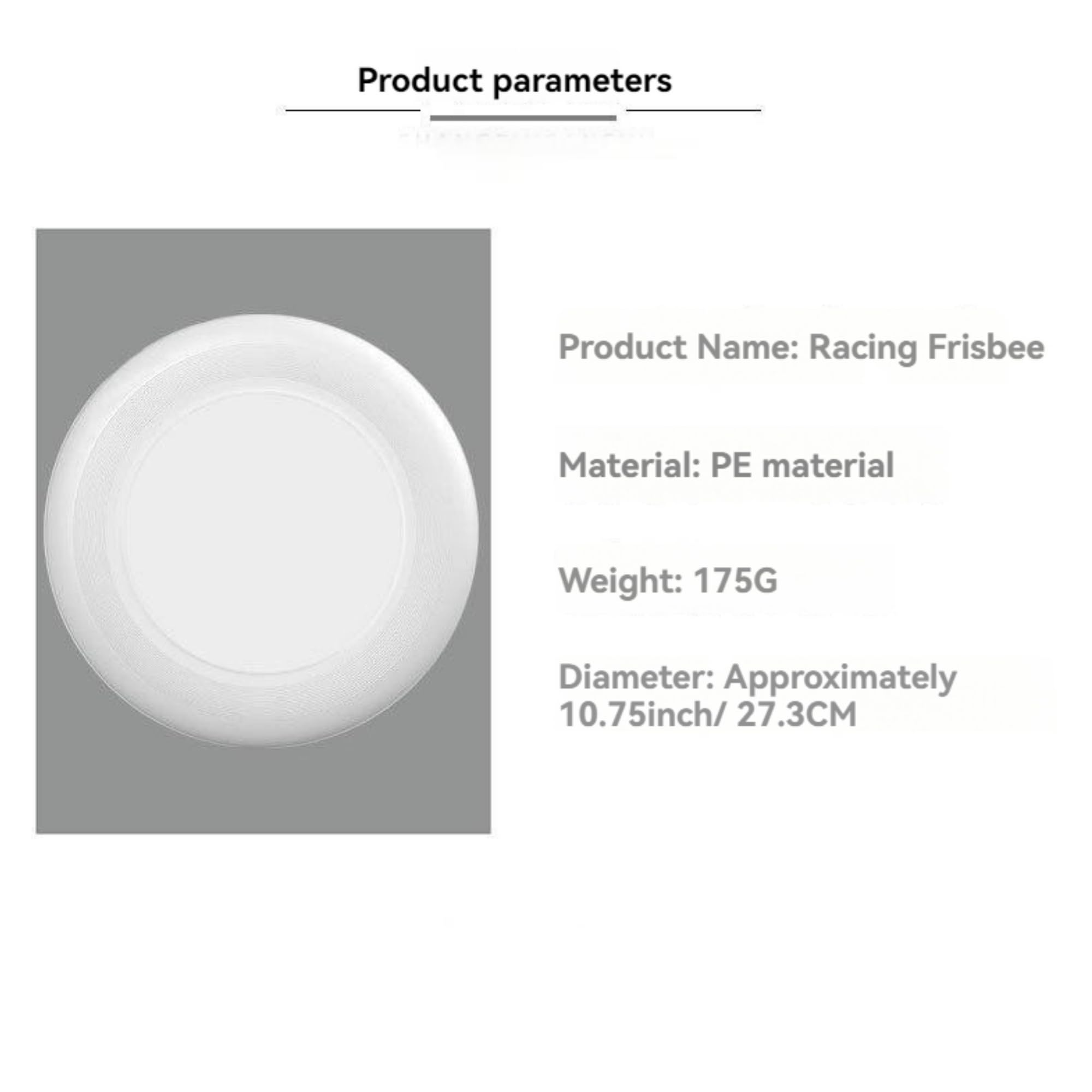 Frisbee personalizzato sportivo professionale da competizione 175G PE morbido