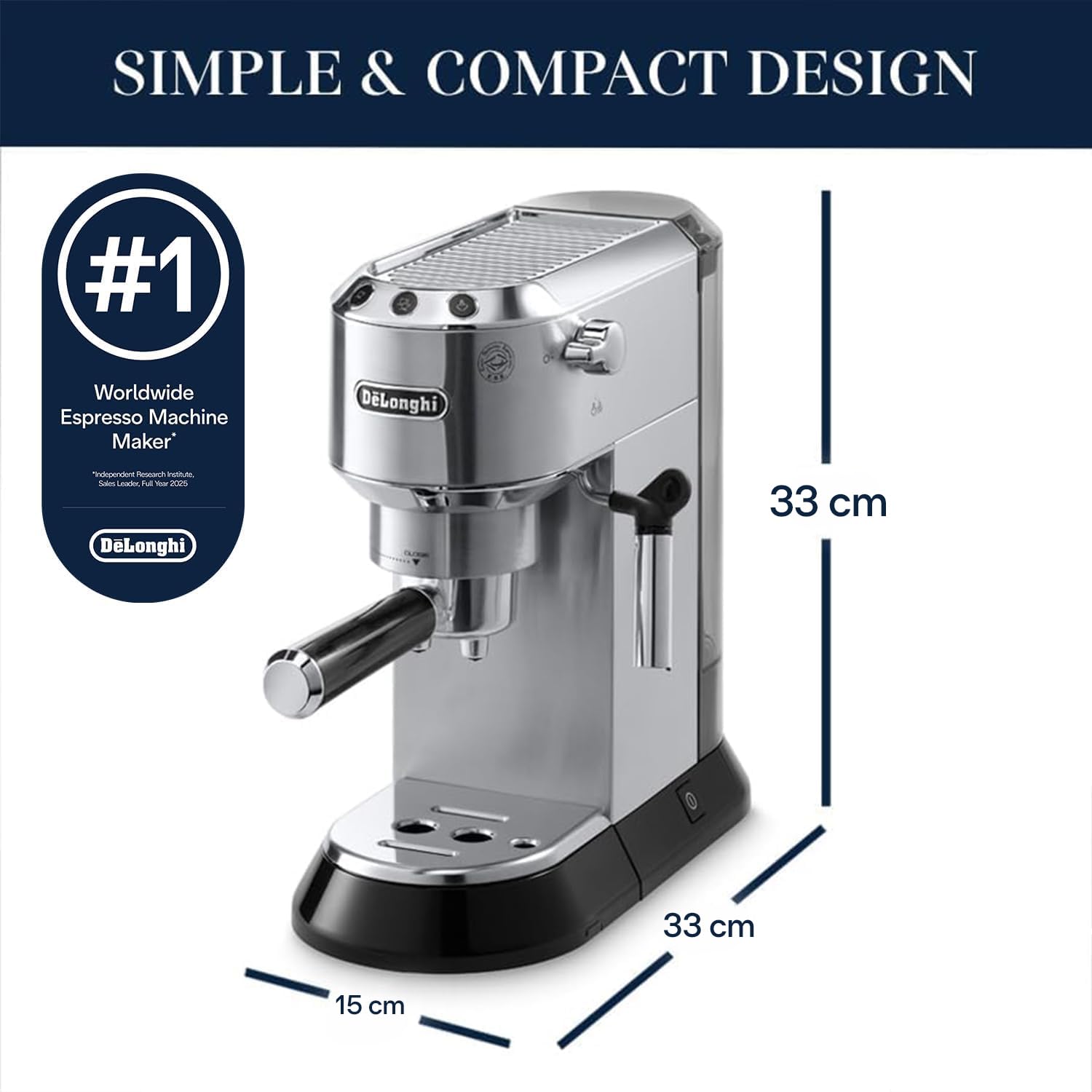 De'Longhi デディカ EC680 DeLonghi EC680 Dedica 15 Bar Slim Espresso and Cappuccino Machine