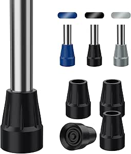 Supregear Rubber Ferrules For Walking Poles, 2-Pack 22mm