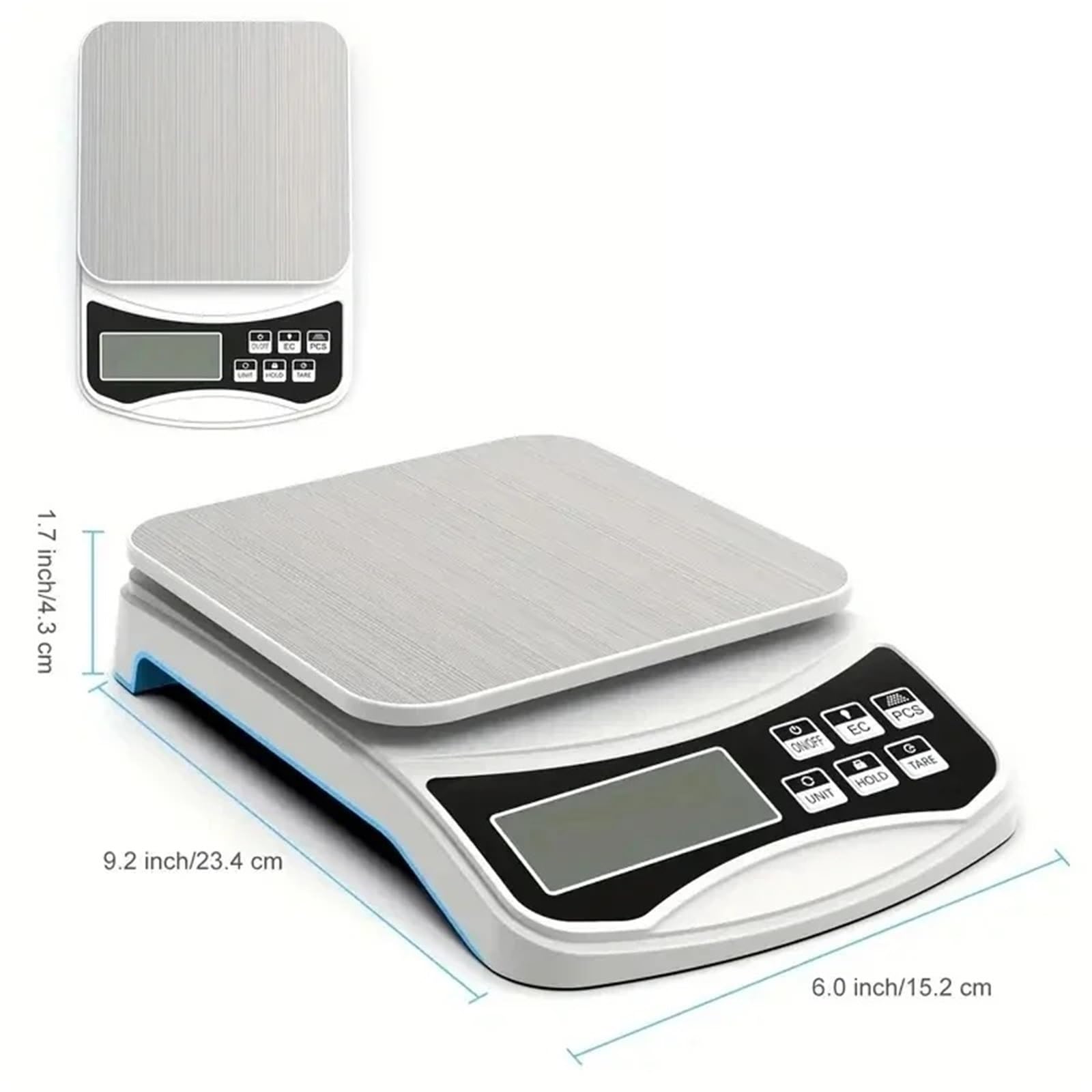 Balance de cuisine numérique multifonction 5 kg/0,1 g, affichage haute précision, étanche, en acier inoxydable(Usb0.1g 5kg)