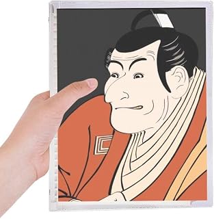 Caderno de quimono masculino Ukiyoe estilo japonês com folhas soltas e diário recarregável
