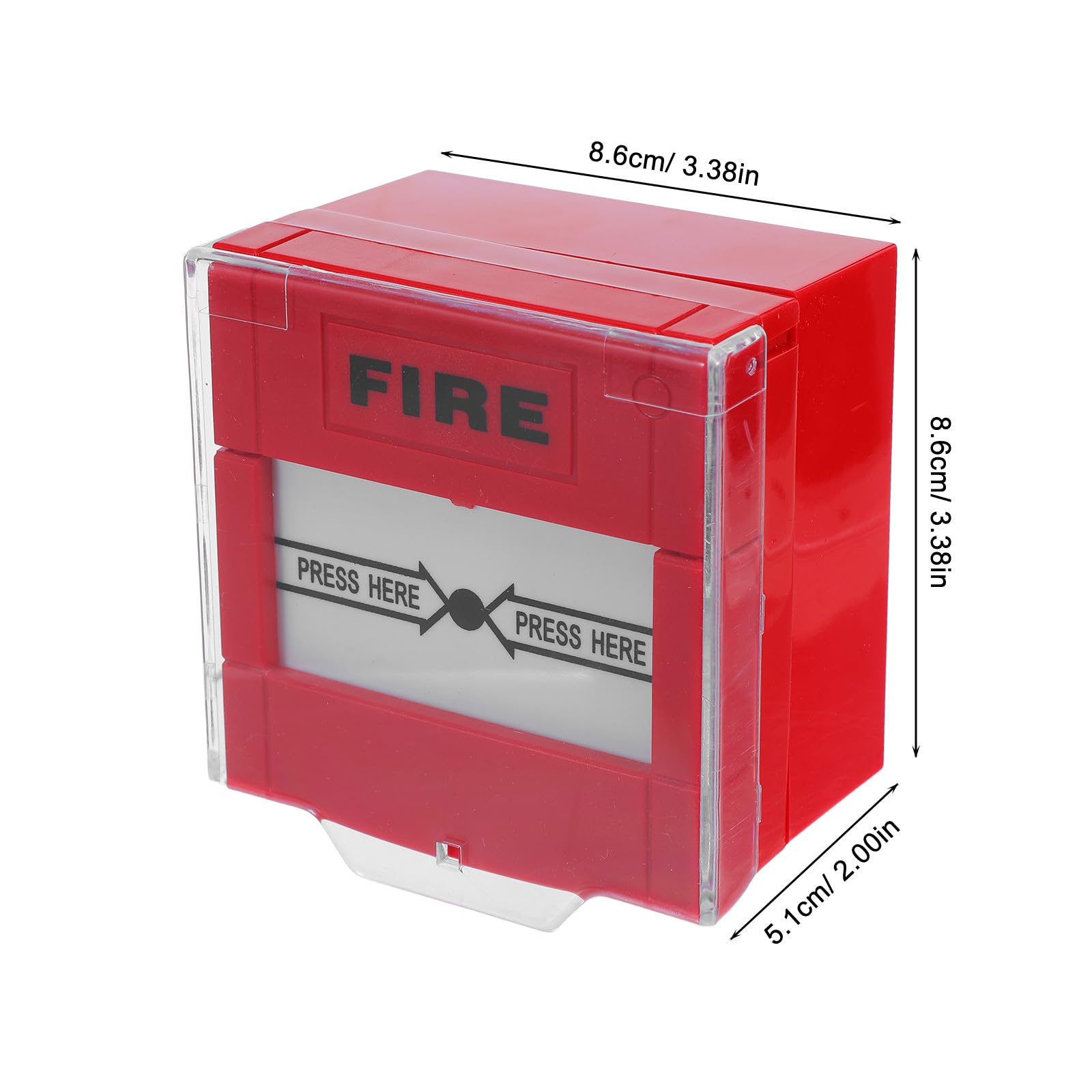 Toddmomy Botón de Alarma de Emergencia contra Incendios Manual reiniciable, Interruptor de Llamada de Ayuda, Sistema de Alarma contra Incendios rápido para Personas Mayores, Dispositivo de Seguridad