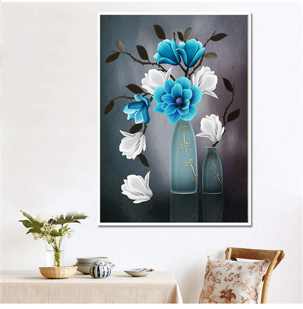Nicole Knupfer 5D Diamant Painting Kit – Magnolie, 230x65 Cm, DIY Strassbild Für Wanddekoration