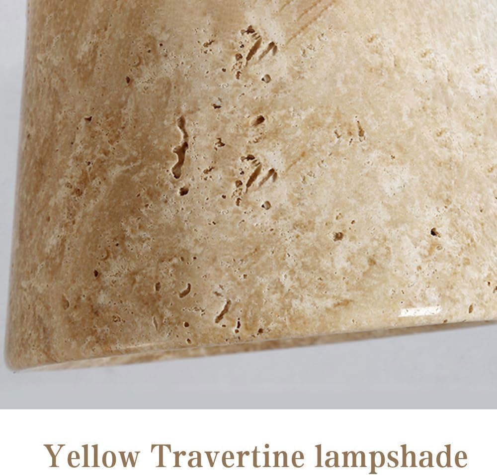 Applique da parete G9 con sorgente luminosa in travertino giallo