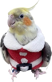 Bird Clothes Birds Flight Suit, Christmas Hoodie for Parrots Cockatiel Sun Conure Christmas Party Cosplay Photo Prop Bird Shirt Small Animals Apparel (B,Cockatiel)