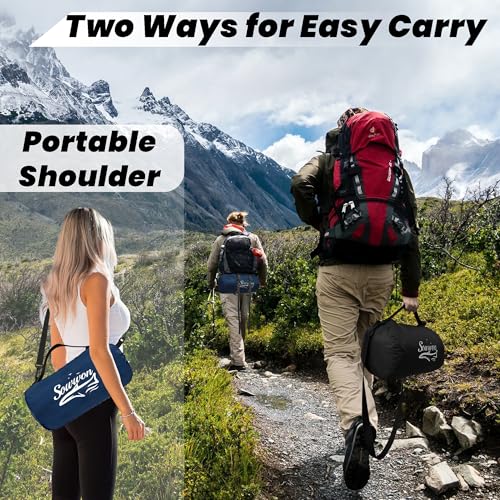 image for sowwon Waterproof Outdoor Blanket 82”X 55” Packable, Stadium Blank