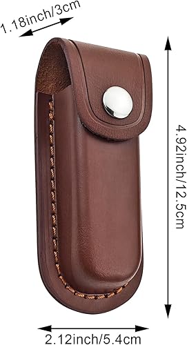 Miniatura 2 de Paquete de 2 fundas de bolsillo para cuchillos, funda multiherramienta, funda de cuero para cuchillos con presilla para cinturón, bolsillo para