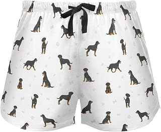 Sleep Shorts For Women Puppy Dogs Pajama Shorts With Pockets Sleepwear Pants S-Xxl