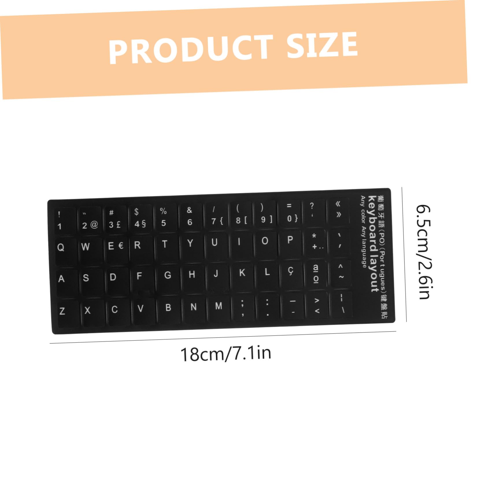 LABRIMP Pegatinas De Teclado En PortuguéS con Letras Blancas 10 Piezas Protectoras para Teclado Universal De Computadora Accesorios De Reemplazo para De Laptop FáCil InstalacióN Y Uso
