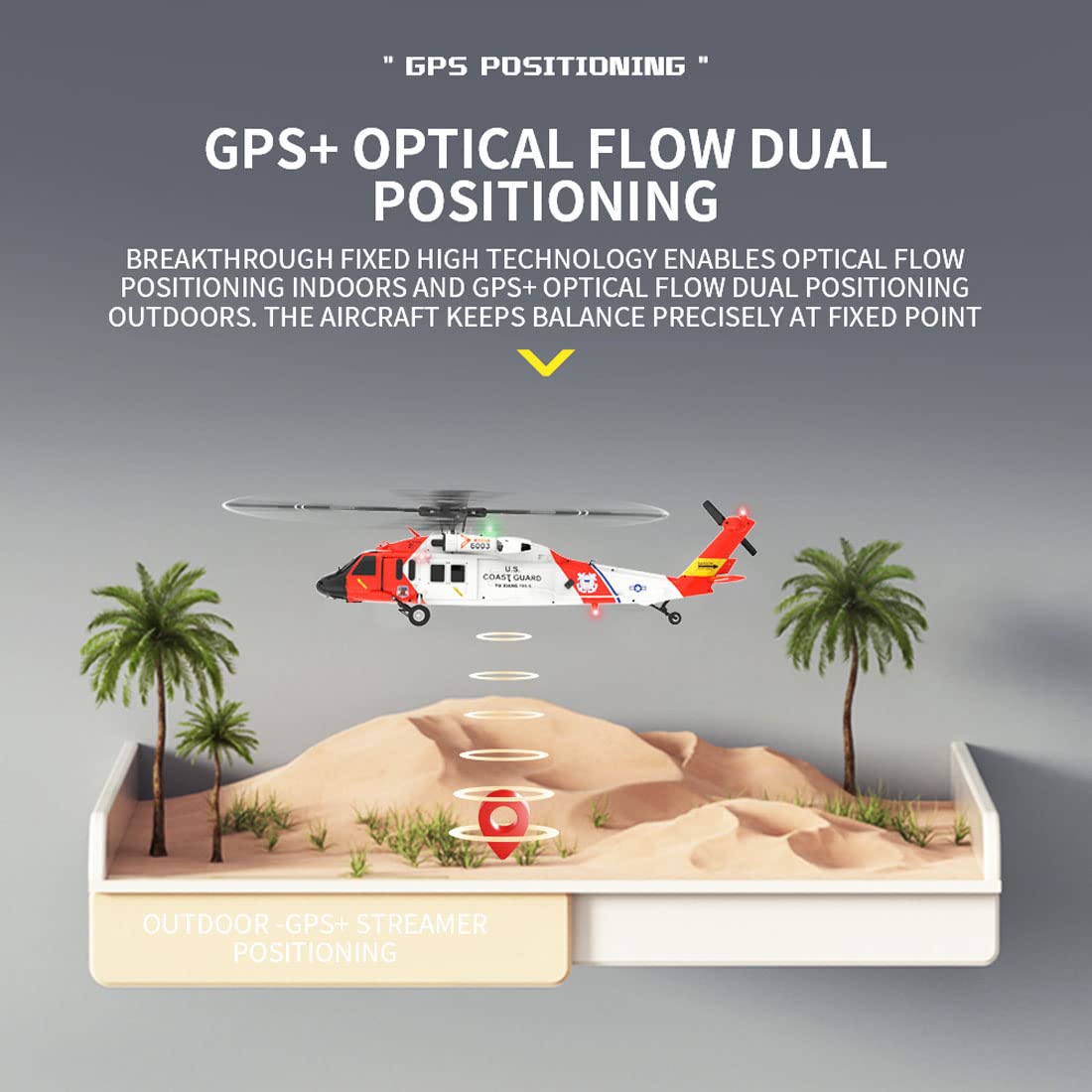 Helikoptery RC dla dorosłych, F09-S 1/47 2,4G 6CH bezszczotkowy silnik napęd bezpośredni pilot helikopter zewnętrzny 3D kaskaderski samolot wojskowy z GPS i kamerą