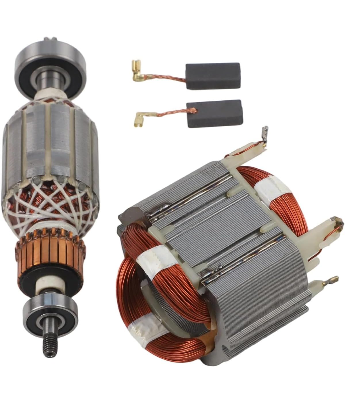 Zestaw 4 szczotek stojana i węglowych, zawiera 1 x stojan, 1 x szczotkę węglową, 2 x szczotkę węglową, odpowiednie do elektronarzędzi, urządzeń gospodarstwa domowego i zastosowań motoryzacyjnych