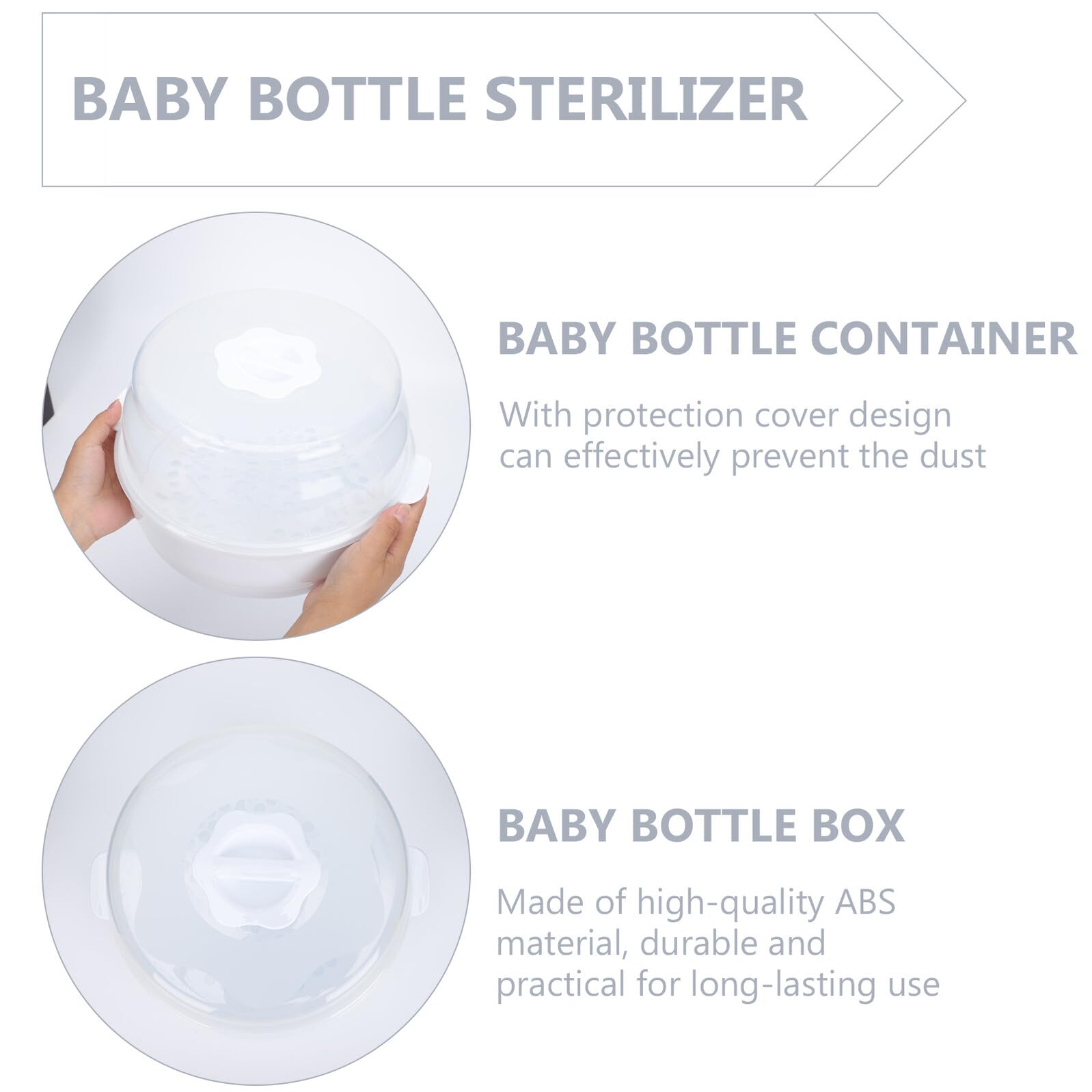 Caja Esterilizadora Blanco de Biberones para Microondas, Pp