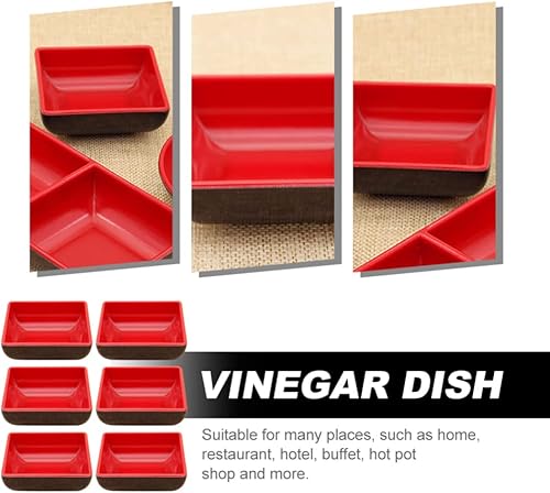 Miniatura 6 de Hemoton Juego de vajilla de 6 piezas para condimentos, platos de sushi y soya