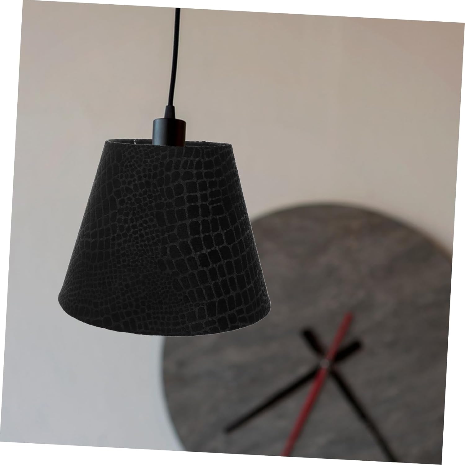 DOITOOL Cloth Lamp Shade Small Replacement Plaid Fabric Clip Light Cover for Table and Desk Lamps Elegant Design Easy to Clean Versatile Compatibility