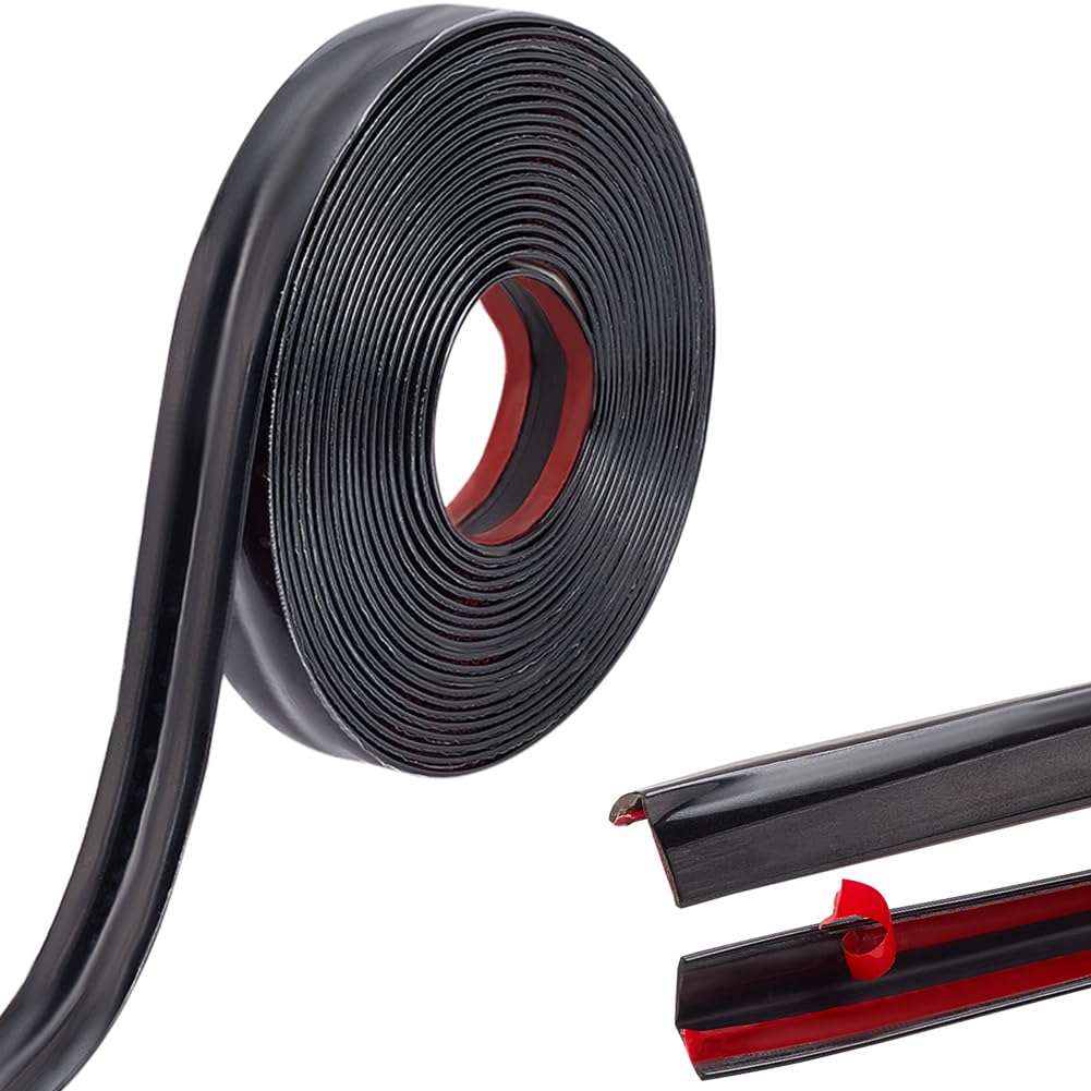 Bande de moulage autocollante flexible noire pour finition de plafond sol et table en plastique