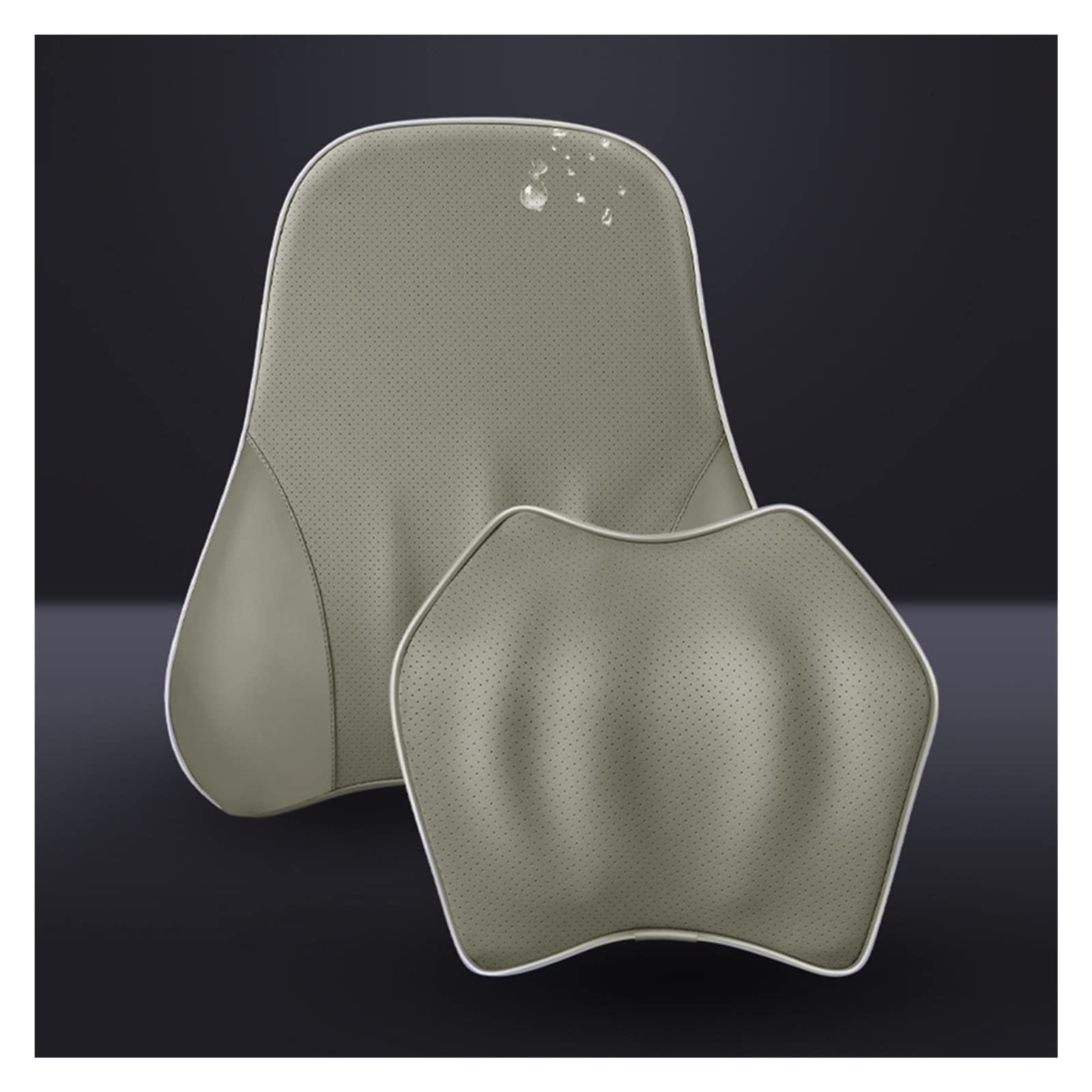 Almohada Universal para automóvil Reposacabezas Cuero de PU Almohada para el Cuello Momery Espuma Soporte Lumbar Protector Cojín Almohada de Viaje Accesorios para automóvil (Color : 11)