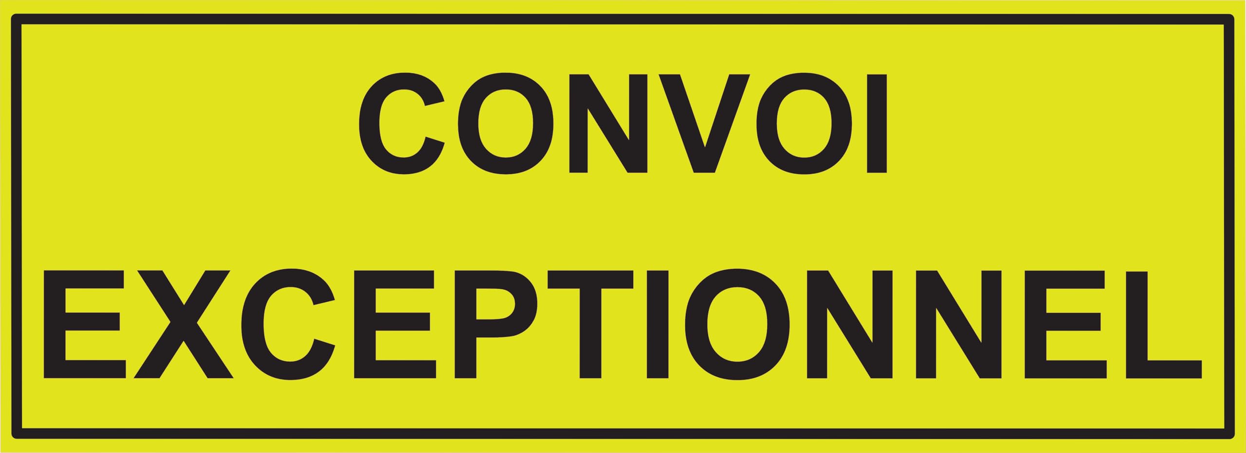 Panel de convoy excepcional camión – magnético o adhesivo – reflectante de alta visibilidad – Señalización de transporte por carretera reguladora – 110 x 40 o 190 x 25 cm (110 x 40 cm, magnetiue)