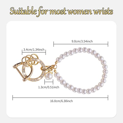 Miniatura 4 de Funda para llavero VW con llavero de automóvil con perla, carcasa para llave de VW Volkswagen Atlas Jetta Passat Arteon Tiguan, protector de llave