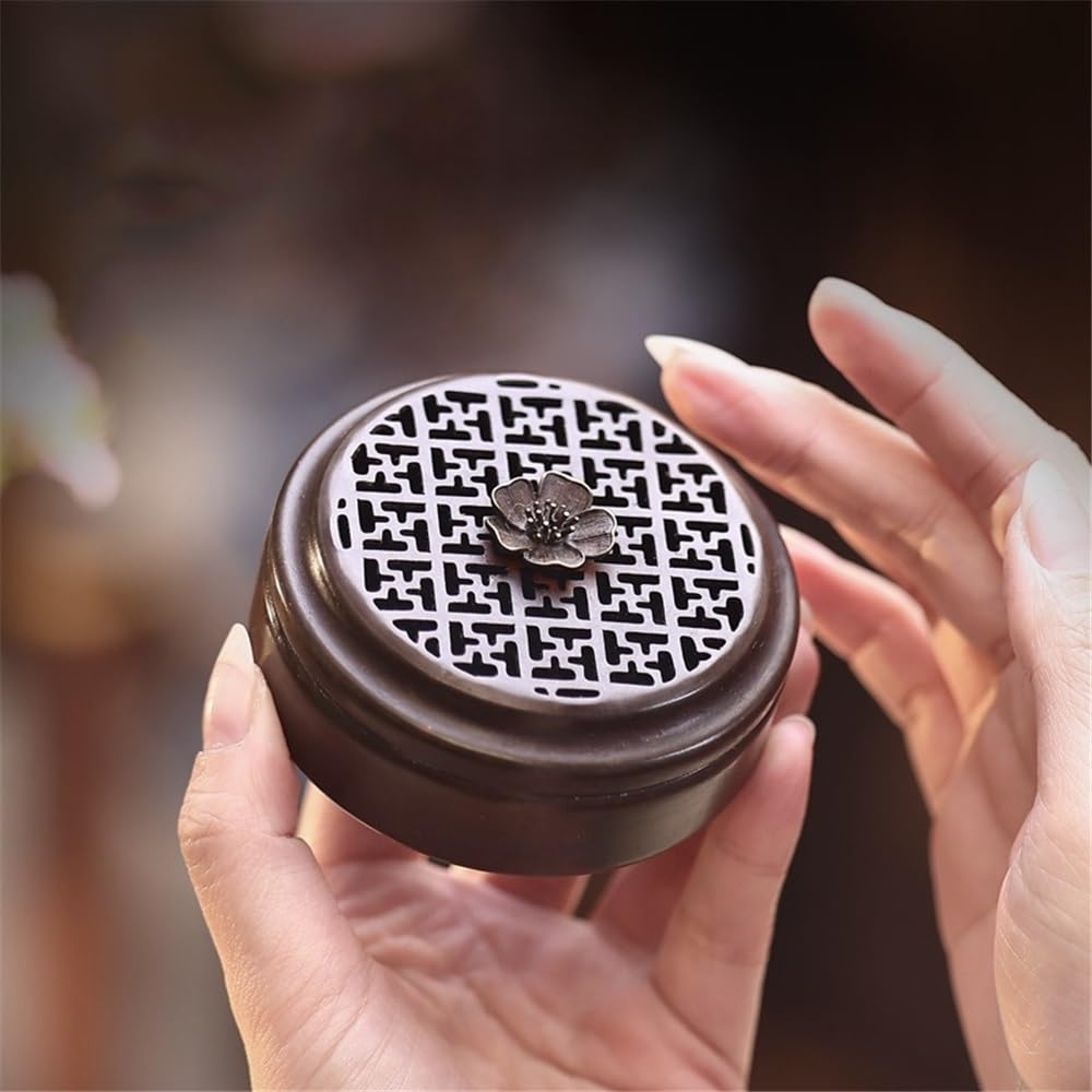 Quemador de Incienso Quemador de Incienso Redondo Creativo Cobre for la Ceremonia del té en Interiores