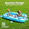 SLOOSH Inflatable Tanning Pool Lounger Float, 70" x 46" Pool Floats Adult with Pillow, 4 in 1 Suntan Tub Raft Floatie,Sunbathing Bed Lounge for Water Blow Up Kids Ball Pit Party Gifts, L-Blue #1